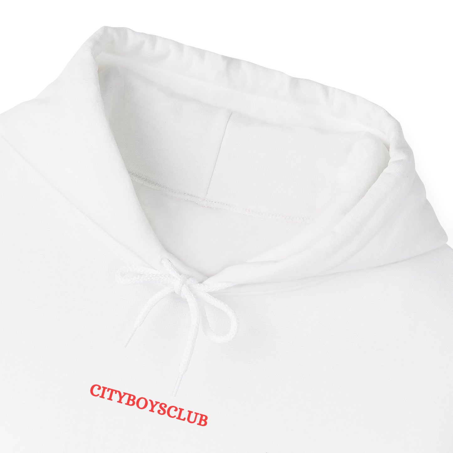 White Hoodie Red Letters - City Boys Club